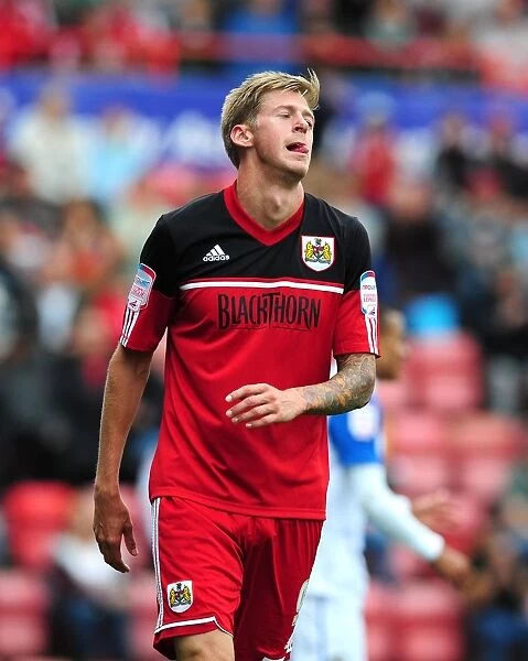 Frustrated Jon Stead of Bristol City During Championship Match Against Blackburn Rovers