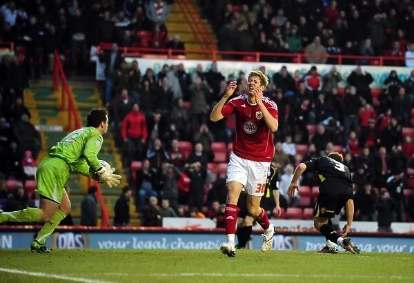 Frustration for Jon Stead as Bristol City and Cardiff Clash in Championship Match, 01 / 01 / 2011