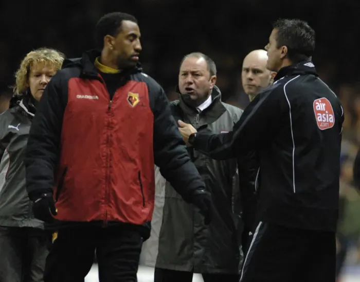 Framed Print : Gary Johnson in Action: Bristol City vs. Watford