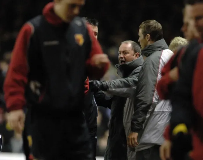 Framed Print : Gary Johnson in Action: Bristol City vs. Watford