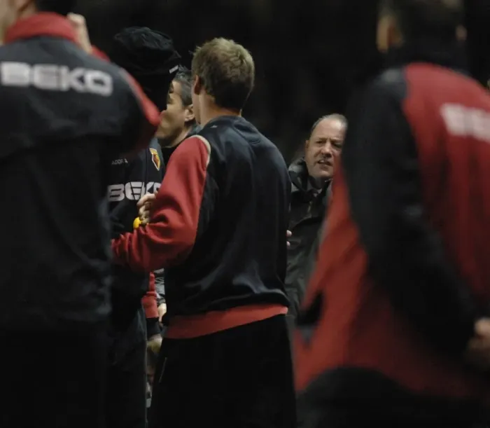 Framed Print : Gary Johnson in Action: Bristol City vs. Watford