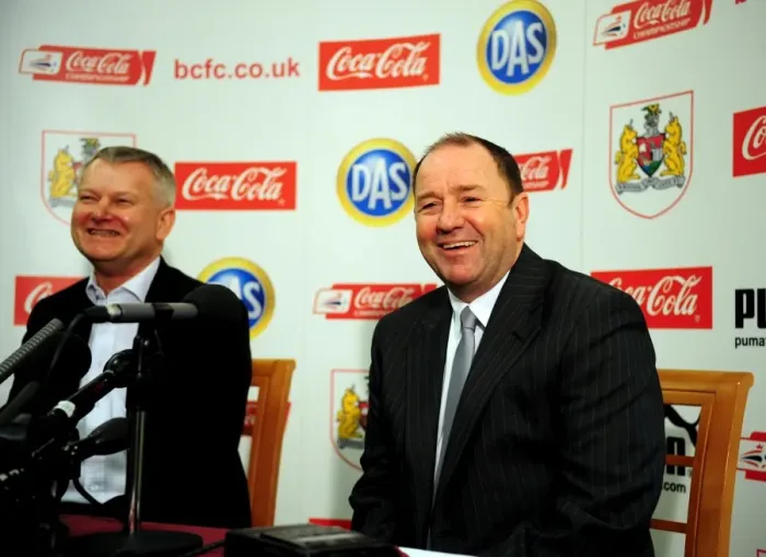 Framed Print : Gary Johnson Bids Farewell to Steve Lansdown: A Championship Goodbye at Ashton Gate Stadium (March 18, 2010) Framed Print : Gary Johnson Bids Farewell to Steve Lansdown: A Championship Goodbye at Ashton Gate Stadium (March 18, 2010)