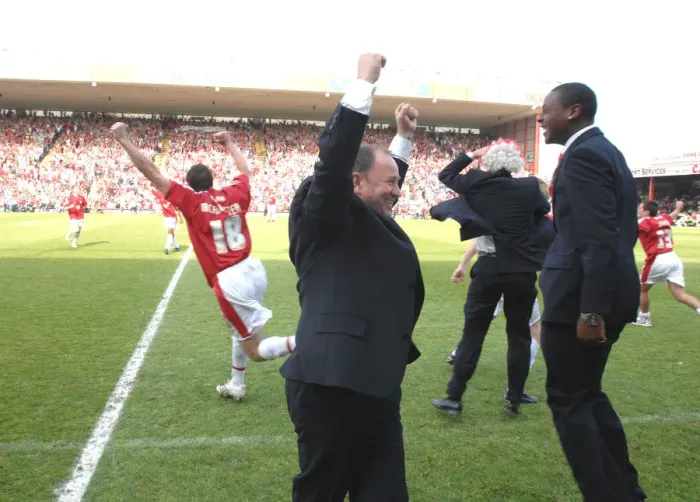 Framed Print : Gary Johnson: Leading Bristol City to Promotion Glory Framed Print : Gary Johnson: Leading Bristol City to Promotion Glory
