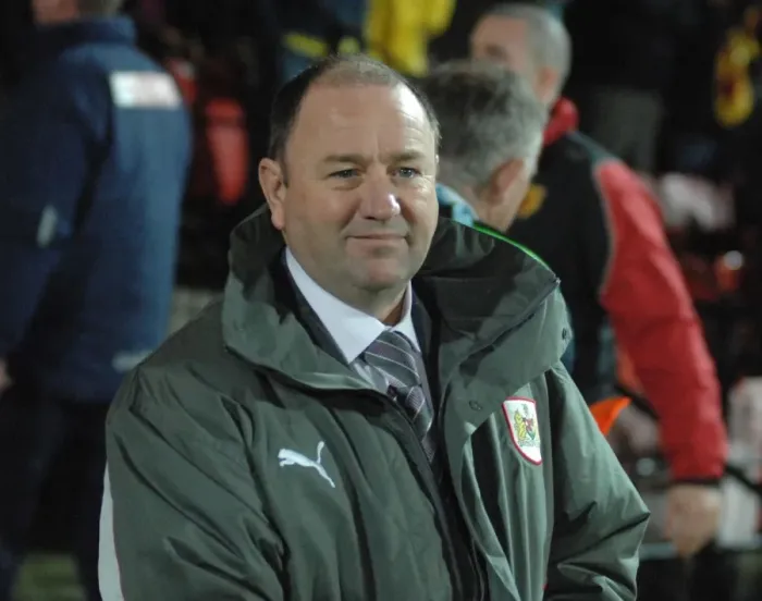 Framed Print : Gary Johnson Leading the Charge: Watford vs. Bristol City