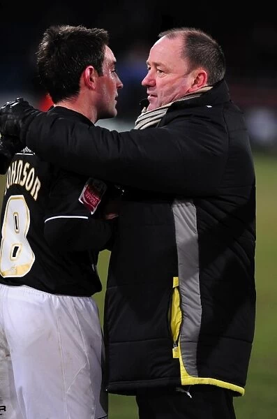 Gary Johnson and Lee Johnson of Bristol City: A Manager-Player Duo at Crystal Palace, 2010 (Championship Football Match)