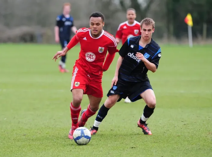 Framed Print : Next Gen Clash: Bristol City Academy vs Portsmouth Academy - Season 10-11
