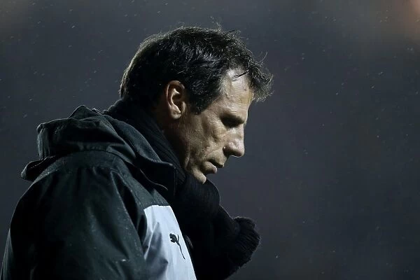 Gianfranco Zola's Disappointed Expression: Bristol City Holds Lead over Watford at Half-Time