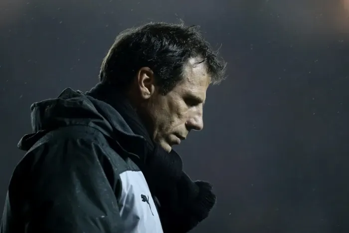 Framed Print : Gianfranco Zola's Disappointed Expression: Bristol City Holds Lead over Watford at Half-Time