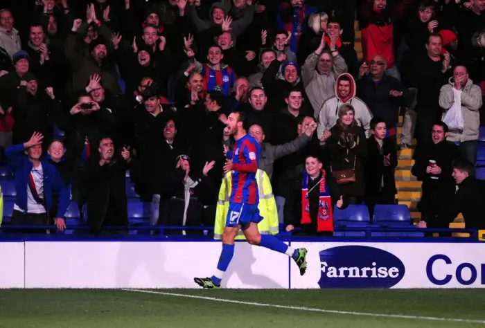 Framed Print : Glenn Murray Scores the Decisive Goal: Crystal Palace vs. Bristol City, Championship 2011