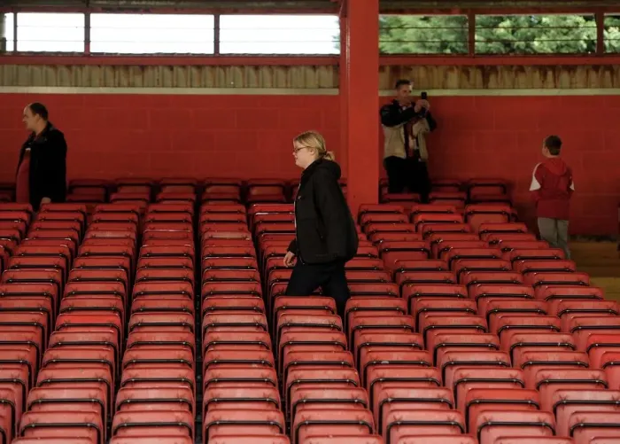 Framed Print : Last Glimpse: Bristol City Fans Bid Farewell to East End before Demolition at Ashton Gate