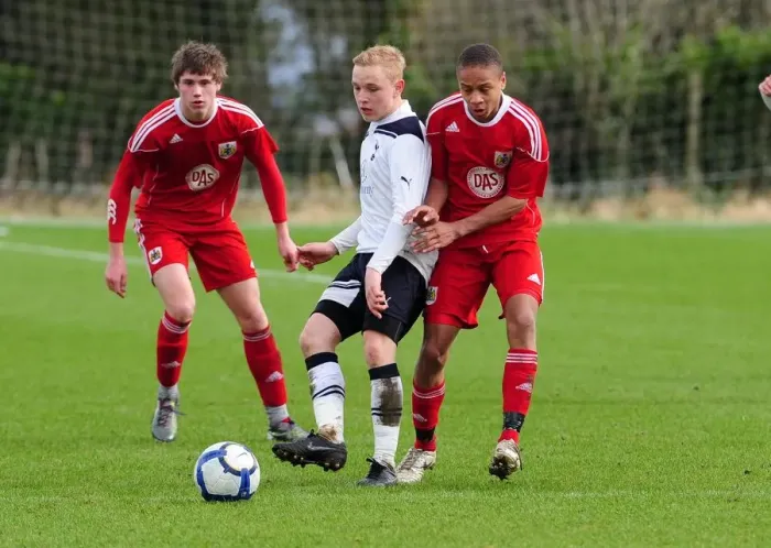 Framed Print : A Glimpse into the Future: Bristol City U18 vs. Tottenham Hotspur U18 - Season 10-11