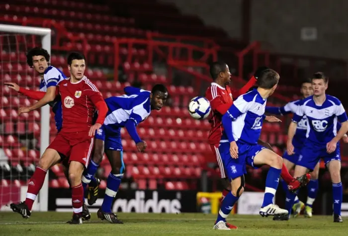 Framed Print : A Glimpse into the Future: U18 Clash - Bristol City vs Birmingham City (Season 10-11)