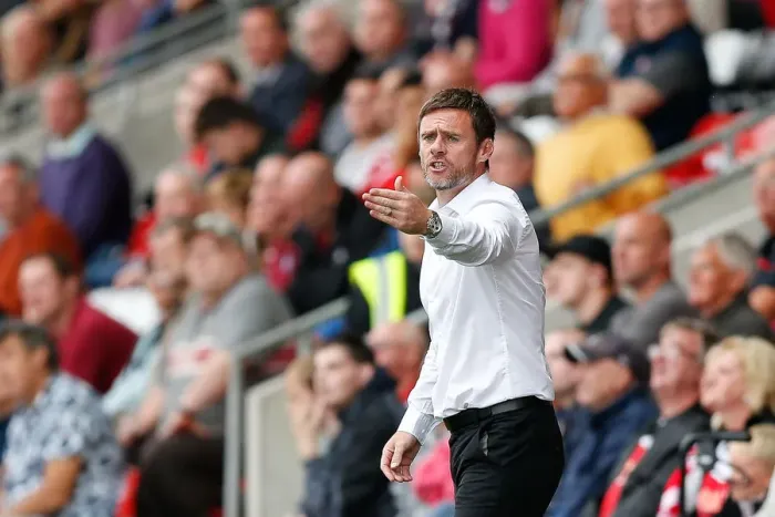 Framed Print : Graham Alexander in Action: Fleetwood Town vs. Bristol City, 2014