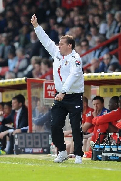 Graham Westley in Action: Instruction from the Touchline - Stevenage vs. Bristol City, Sky Bet League One