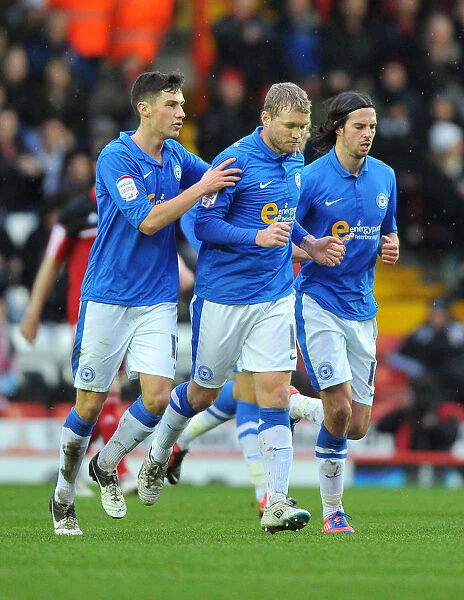 Grant McCann's Jubilant Moment: Peterborough United Celebrate Win Against Bristol City, 29 December 2012