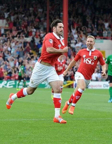 Greg Cunningham of Bristol City in Action against Scunthorpe United, Sky Bet League One, September 6, 2014