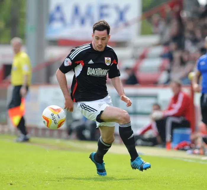 Framed Print : Greg Cunningham of Bristol City in Action against Stevenage, 2014