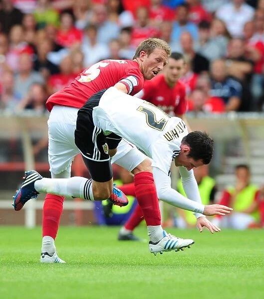 Greg Cunningham Fouled by Danny Collins in Nottingham Forest vs. Bristol City Championship Match