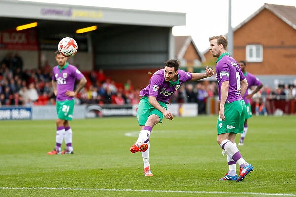 Greg Cunningham's Disappointing Free-kick Misses Target for Bristol City against Fleetwood Town