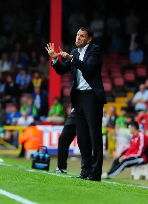 Framed Print : Gus Poyet at the Helm: September 10, 2011 - Championship Showdown between Bristol City and Brighton at Ashton Gate Framed Print : Gus Poyet at the Helm: September 10, 2011 - Championship Showdown between Bristol City and Brighton at Ashton Gate