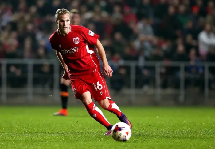 Framed Print : Gustav Engvall in Action: Bristol City vs. Hull City in the EFL Cup