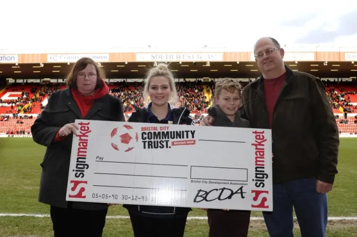 Framed Print : Half Time at Ashton Gate: 50 / 50 Raffle Winner Announced during Bristol City vs. Gillingham Match, League One Football Game Framed Print : Half Time at Ashton Gate: 50 / 50 Raffle Winner Announced during Bristol City vs. Gillingham Match, League One Football Game