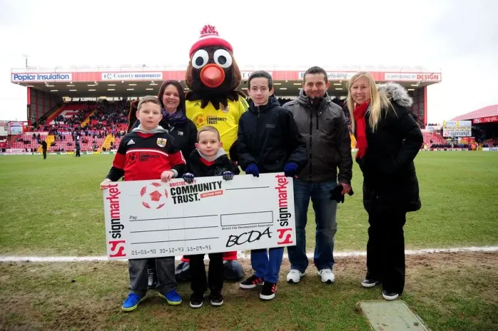 Framed Print : Half-time Cheque Presentation at Ashton Gate: Bristol City vs Barnsley, 23 / 02 / 2013