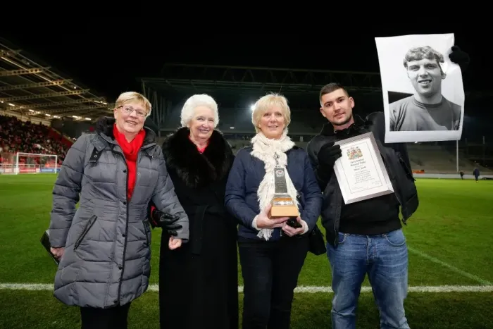 Framed Print : Half Time Presentation at Ashton Gate: Marina Dolman Honors Bristol City Players Framed Print : Half Time Presentation at Ashton Gate: Marina Dolman Honors Bristol City Players