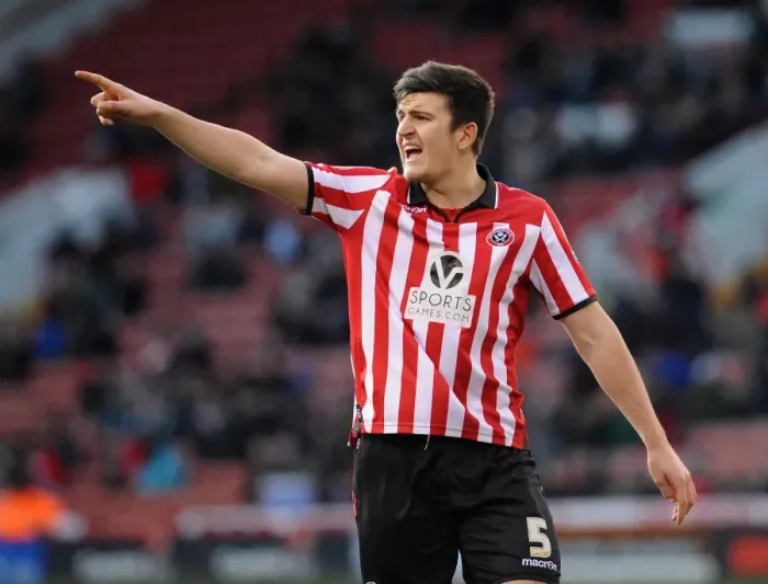 Framed Print : Harry Maguire of Sheffield United Faces Off Against Bristol City in Sky Bet League One Clash, 2014 Framed Print : Harry Maguire of Sheffield United Faces Off Against Bristol City in Sky Bet League One Clash, 2014