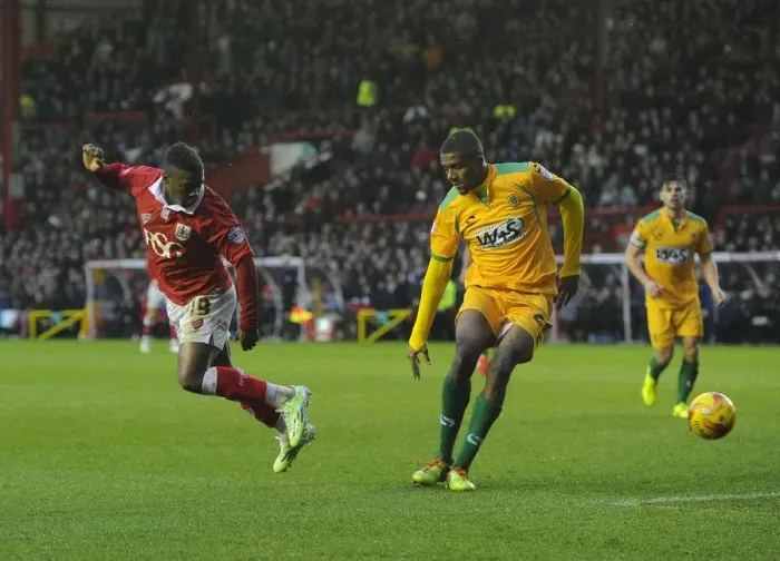 Framed Print : Back Heel Stunner: Kieran Agard's Brilliant Goal in Bristol City's Victory over Yeovil Town (December 2014) Framed Print : Back Heel Stunner: Kieran Agard's Brilliant Goal in Bristol City's Victory over Yeovil Town (December 2014)