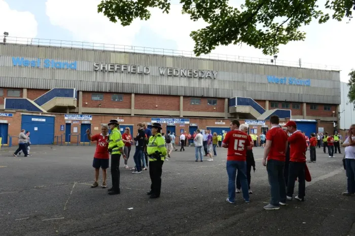 Framed Print : Hillsborough Stadium: Pre-Match Atmosphere - Sheffield Wednesday vs. Bristol City (Sky Bet Championship)