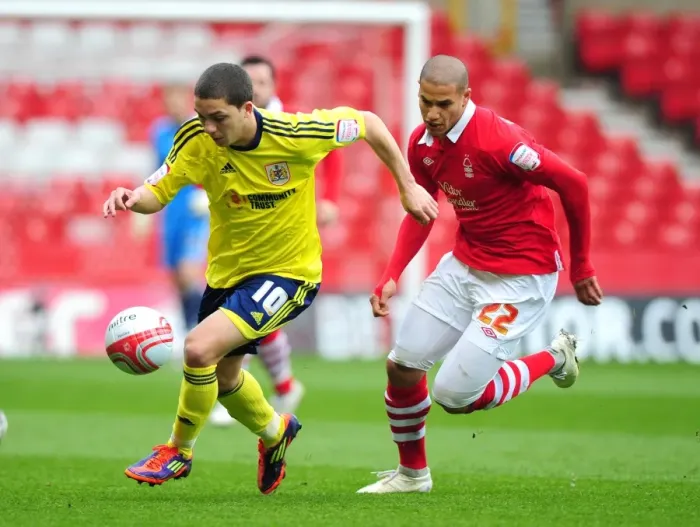 Framed Print : Hogan Ephraim Outmaneuvers Guedioura: Nottingham Forest vs. Bristol City Football Rivalry (April 2012) Framed Print : Hogan Ephraim Outmaneuvers Guedioura: Nottingham Forest vs. Bristol City Football Rivalry (April 2012)