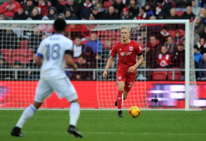 Framed Print : Hordur Magnusson in Action: Bristol City vs Ipswich Town, Sky Bet Championship (December 2016)