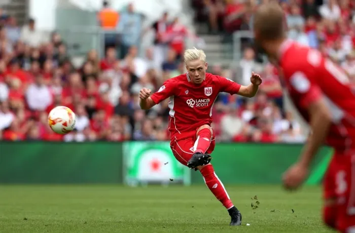 Framed Print : Hordur Magnusson's Free Kick: Bristol City vs. Derby County, Sky Bet Championship Framed Print : Hordur Magnusson's Free Kick: Bristol City vs. Derby County, Sky Bet Championship