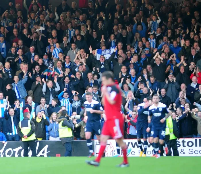 Framed Print : Huddersfield Town Celebrates Npower Championship Win Over Bristol City (April 2013) Framed Print : Huddersfield Town Celebrates Npower Championship Win Over Bristol City (April 2013)