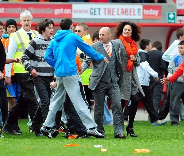Ian Holloway's Emotional Championship Title Celebration with Blackpool Fans (Blackpool v Bristol City, 02 / 05 / 2010)