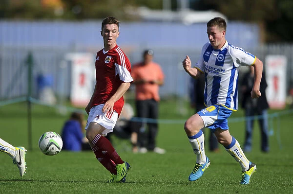 Intense Action: Jamie Horgan of Bristol City U18 vs Brighton & Hove Albion U18