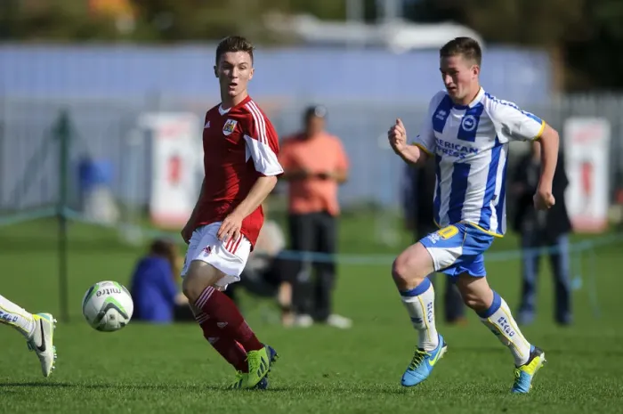 Framed Print : Intense Action: Jamie Horgan of Bristol City U18 vs Brighton & Hove Albion U18 Framed Print : Intense Action: Jamie Horgan of Bristol City U18 vs Brighton & Hove Albion U18