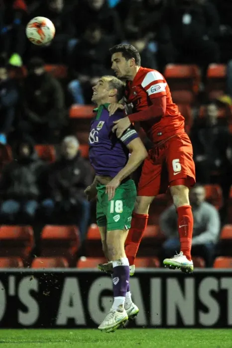 Framed Print : Intense Aerial Battle: Wilbraham vs. Baudry in Leyton Orient vs. Bristol City Football Match, Sky Bet League One (03.03.2015) Framed Print : Intense Aerial Battle: Wilbraham vs. Baudry in Leyton Orient vs. Bristol City Football Match, Sky Bet League One (03.03.2015)