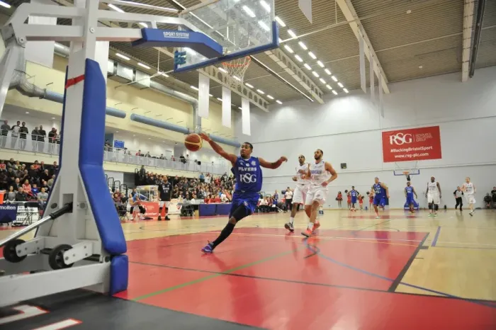 Framed Print : Intense Basketball Semi-Final: Bristol Flyers vs Glasgow Rocks at SGS Wise Campus Framed Print : Intense Basketball Semi-Final: Bristol Flyers vs Glasgow Rocks at SGS Wise Campus