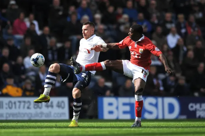 Framed Print : Intense Battle: Agard vs. King - Preston North End vs. Bristol City, Sky Bet League One, 2015 Framed Print : Intense Battle: Agard vs. King - Preston North End vs. Bristol City, Sky Bet League One, 2015