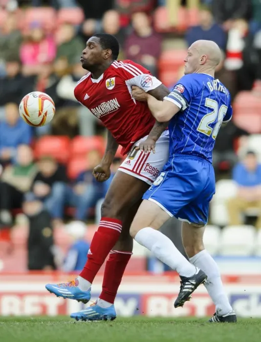 Framed Print : Intense Battle: Jay Emmanuel-Thomas vs Adam Barrett - Sky Bet League One Clash at Ashton Gate (01.03.2014) Framed Print : Intense Battle: Jay Emmanuel-Thomas vs Adam Barrett - Sky Bet League One Clash at Ashton Gate (01.03.2014)