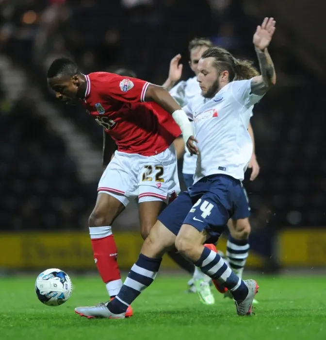 Framed Print : Intense Championship Showdown: Kodjia vs May at Deepdale Stadium Framed Print : Intense Championship Showdown: Kodjia vs May at Deepdale Stadium