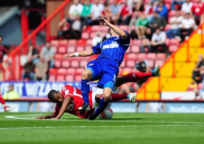 Framed Print : Intense Championship Showdown: Marvin Elliott vs. Lee Bowyer (06 / 08 / 2011) - Bristol City vs. Ipswich Town, Ashton Gate Stadium