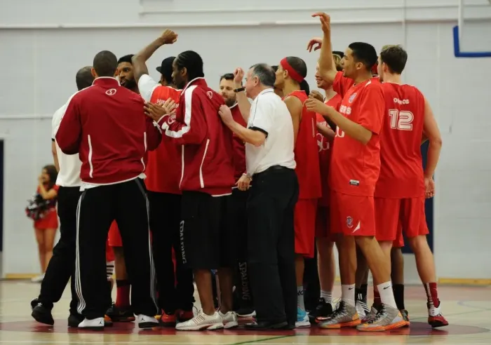 Framed Print : Intense Clash: British Basketball League - Bristol Flyers vs. Manchester Giants (December 2014)