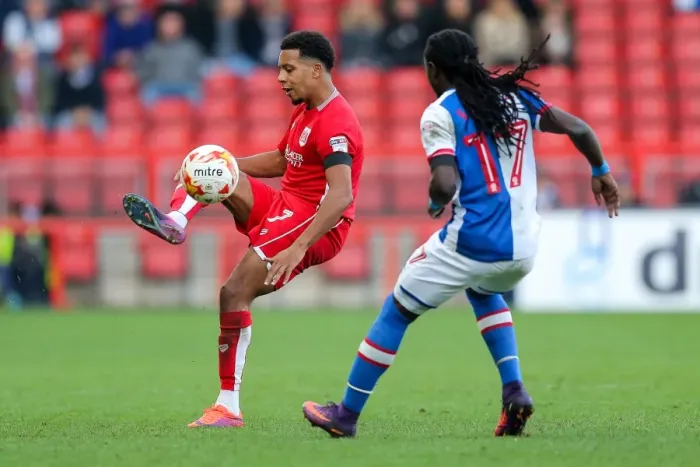 Framed Print : Intense Clash: Korey Smith vs. Marvin Emnes at Ashton Gate