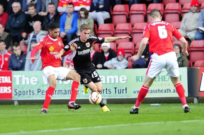 Framed Print : Intense Face-off: Joe Bryan vs Matt Tootle, Bristol City vs Crewe Alexandria, Sky Bet League One Framed Print : Intense Face-off: Joe Bryan vs Matt Tootle, Bristol City vs Crewe Alexandria, Sky Bet League One