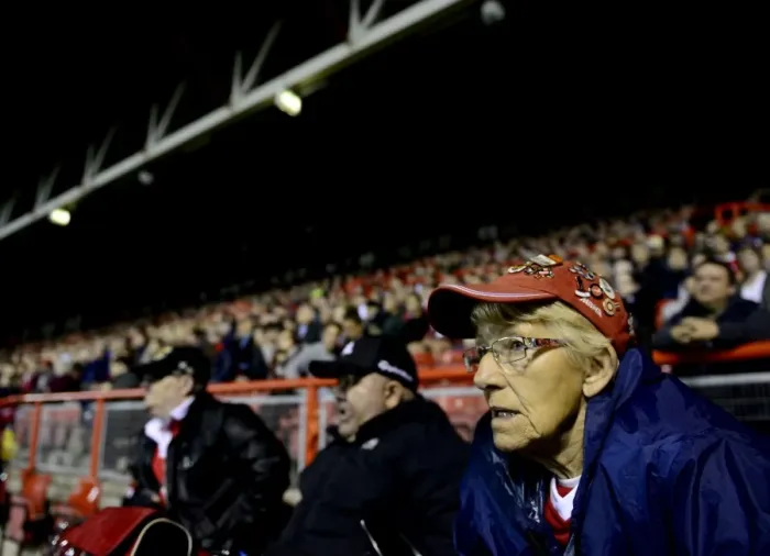 Framed Print : Intense Focus: A Bristol City Fan Caught in the Thrill of the Game Framed Print : Intense Focus: A Bristol City Fan Caught in the Thrill of the Game