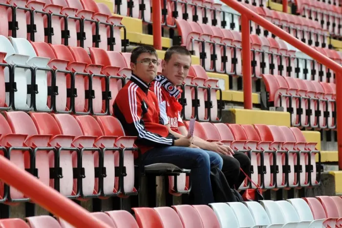 Framed Print : Intense Focus: The Determination of Bristol City Fans at Ashton Gate