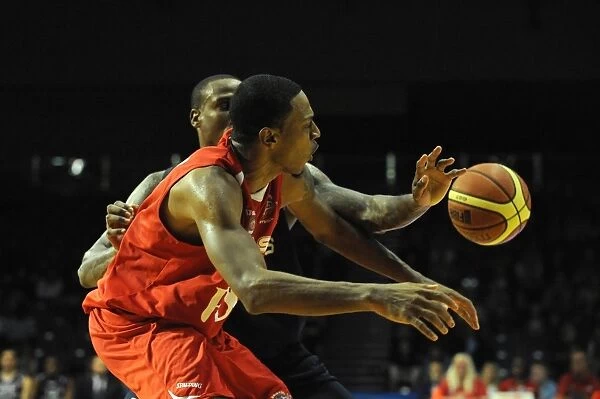 Intense Focus: Doug Herring of Bristol Flyers in BBL Cup Showdown against Worcester Wolves